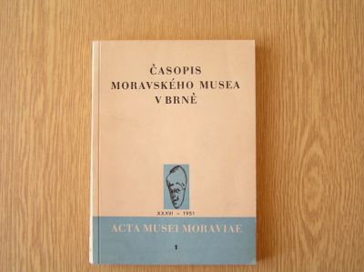 Časopis Moravského musea v Brně, č.1, 1951, 182 stran